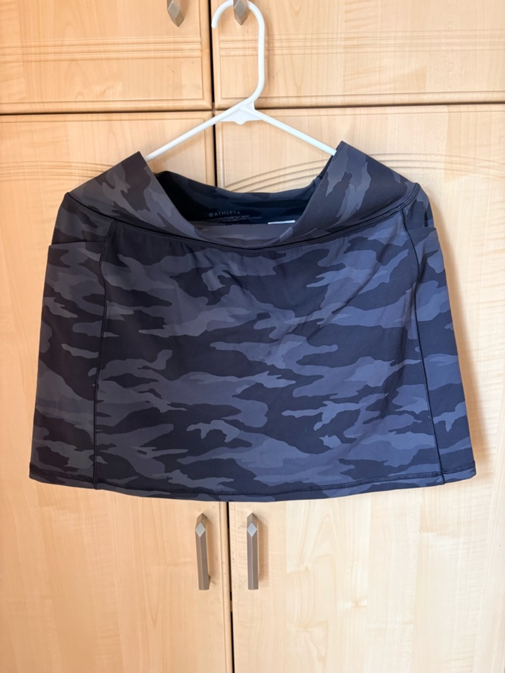 Athleta Gray Camo Skort with Stash Pocket